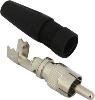 Securnix RCA male solderless connector with boot