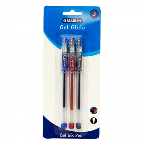 Marlin Gel Glide Gel Ink Pens Assorted Colours: