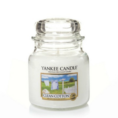 Yankee Candle Clean Cotton Medium Jar Retail Box