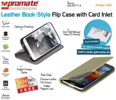 Promate Folio S5 Bookcover with inside card