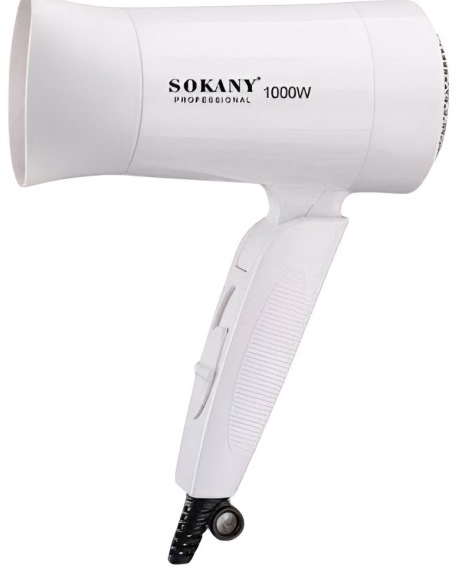 Sokany Foldable Mini Hair Dryer White