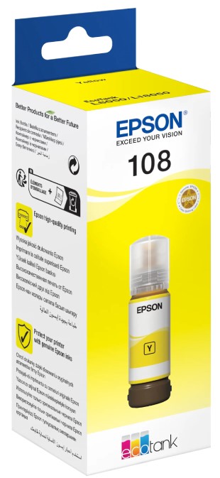 Epson 108 EcoTank 70Ml Ink Yellow Bottle