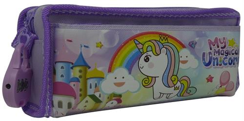 Brainware Fabric 2 Pocket 20cm Pencil Bag With