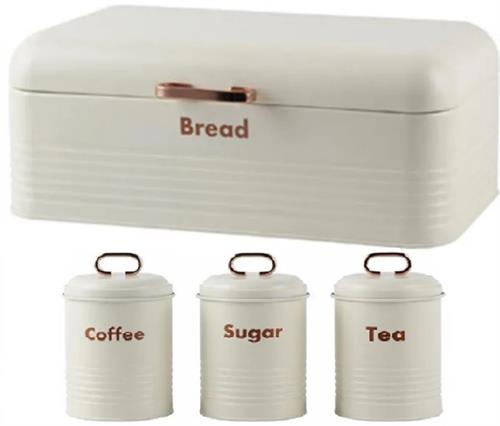 Totally 4Pc Breadbin Combo Colour White Retail