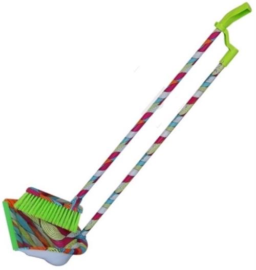Totally Long Dust Pan Broom Set Rainbow Design