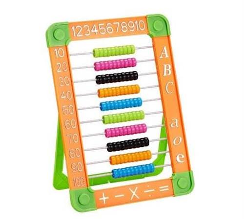 Brainware Bear Orange Plastic Abacus 100 Beads