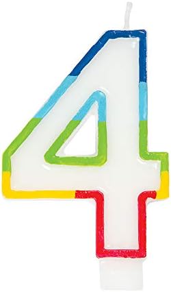 Casey 7cm Multicolor Numerical Birthday Candle