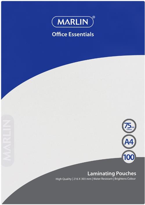 Marlin Office Essentials Laminating Pouches A4