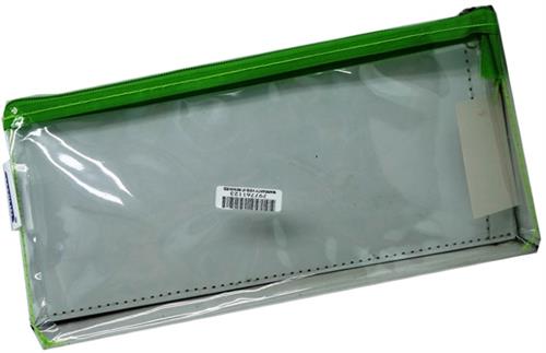 Marlin Clear PVC 23cm Pencil Bag Green Zip 23cm x