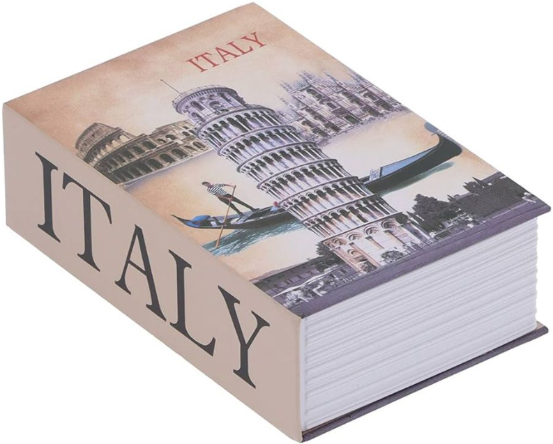 HOMESAFE PAPERBACK METAL BOOK SAFE ITALY
