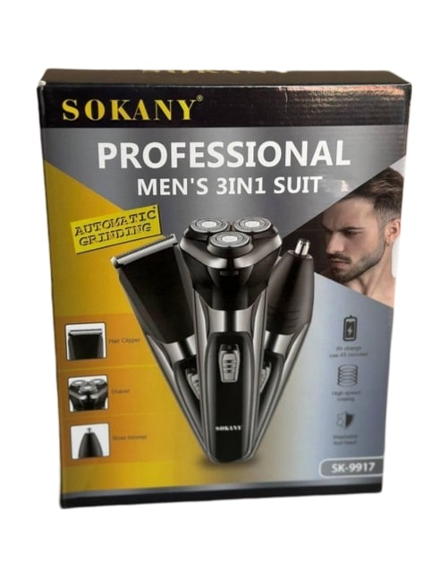 SOKANY PRO 3IN1 MENS SHAVER W/3HD