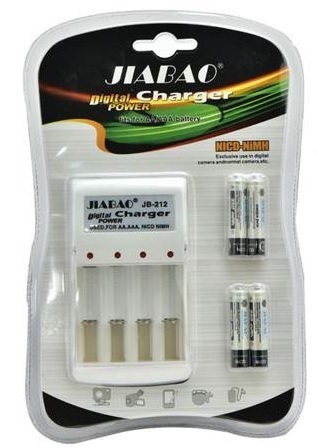 Jiabao JB212 Battery Charger with 4 Pieces 350mAh