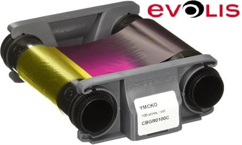 Evolis YMCKO Card Printer Colour Ribbon for 100