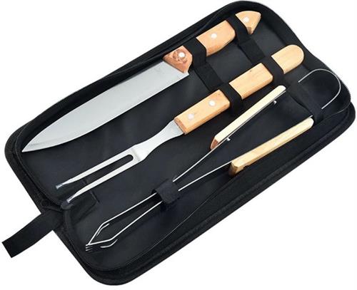 Casey 3pc Wooden Handle Braai Set