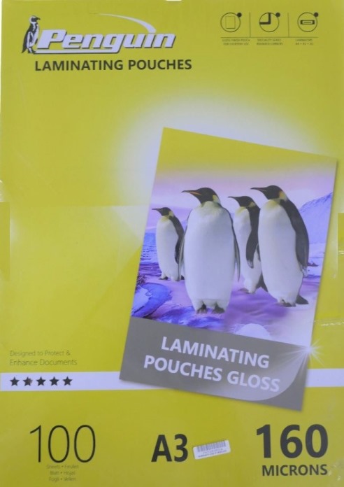 Penguin A3 Laminating Gloss Pouches 100pcs Pack