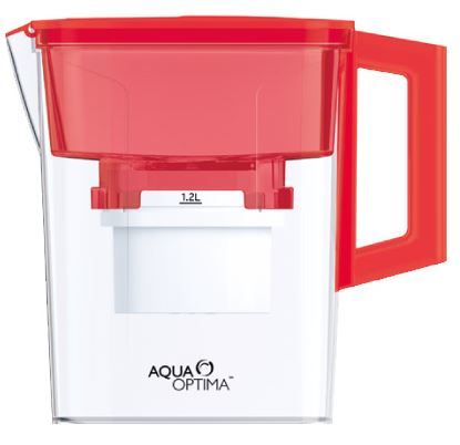 Aqua Optima Water Jug with Filter 2.1L Colour Red