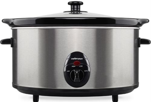 Mellerware Slow Cooker Stainless Steel Brushed