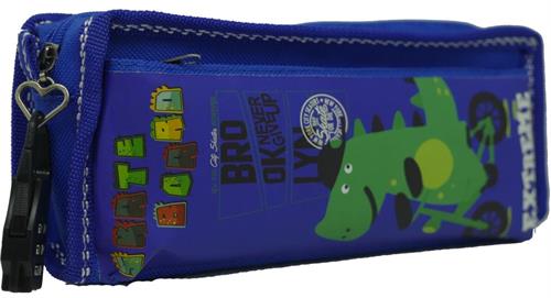 Brainware Fabric 2 Pocket 20cm Pencil Bag With