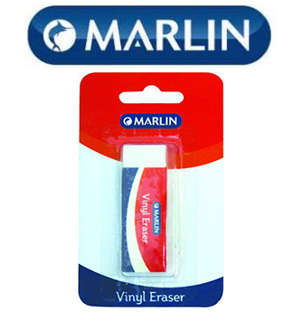 Marlin Vinyl Eraser 60 X 20 X 10mm Single Blister